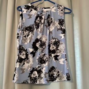 Calvin Klein Sleeveless Floral Blouse